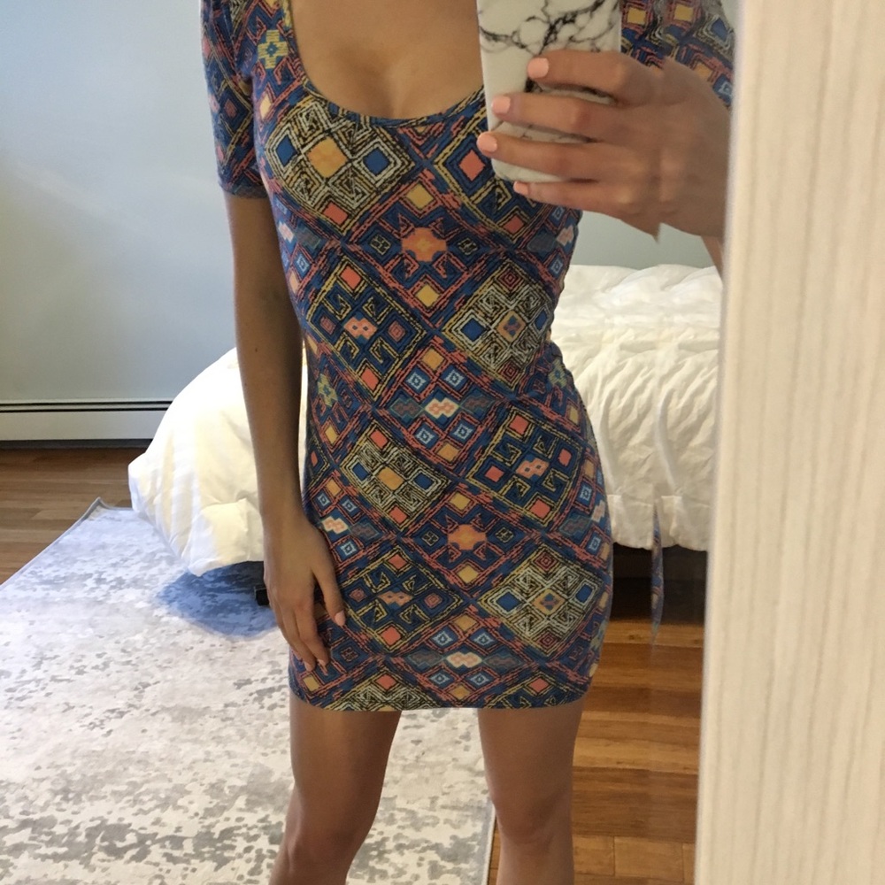 Printed bodycon dress